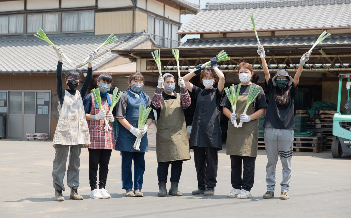 千葉県旭市の長ネギとお米を栽培する石橋農園のスタッフ