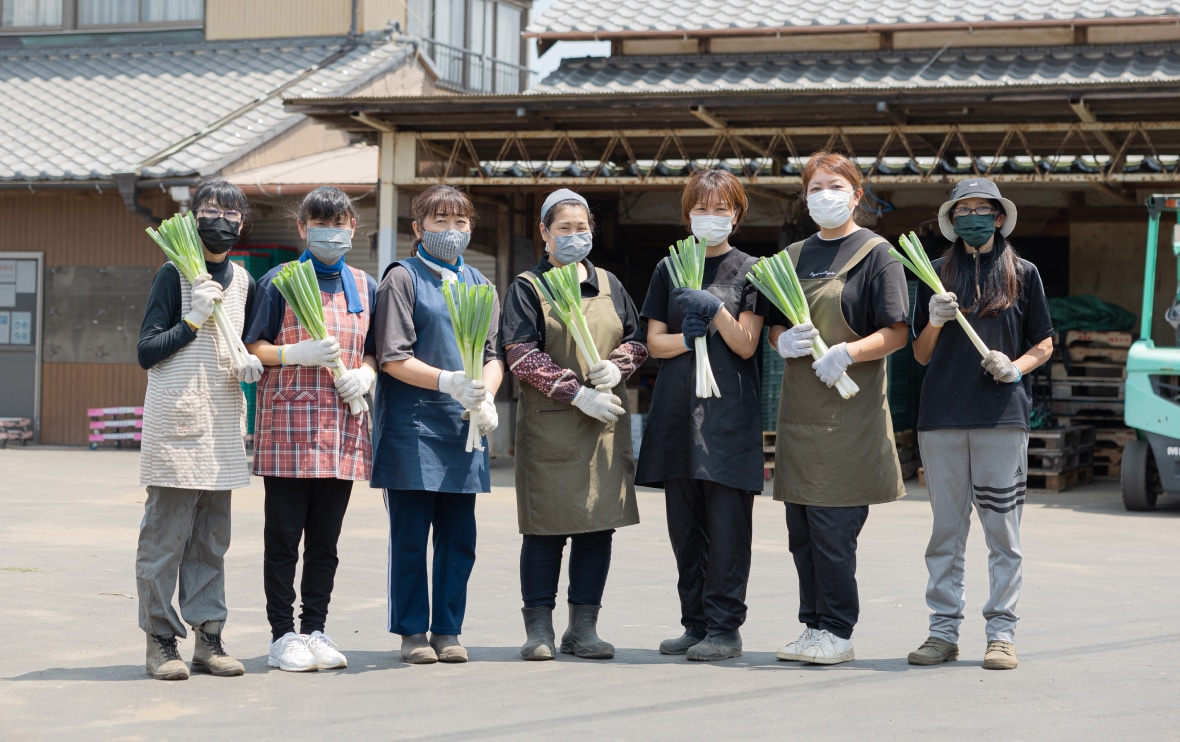 千葉県旭市の長ネギとお米を栽培する石橋農園のスタッフ